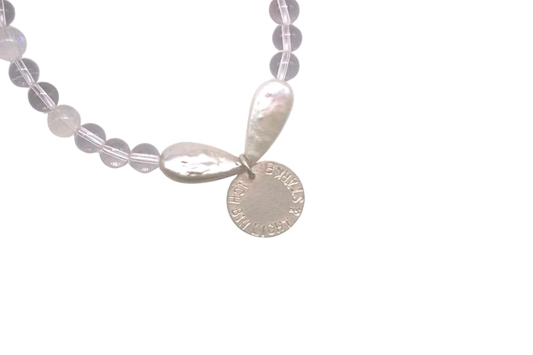 "Ich bin Licht & Stärke" – Edelsteinarmband mit spiritueller Affirmation